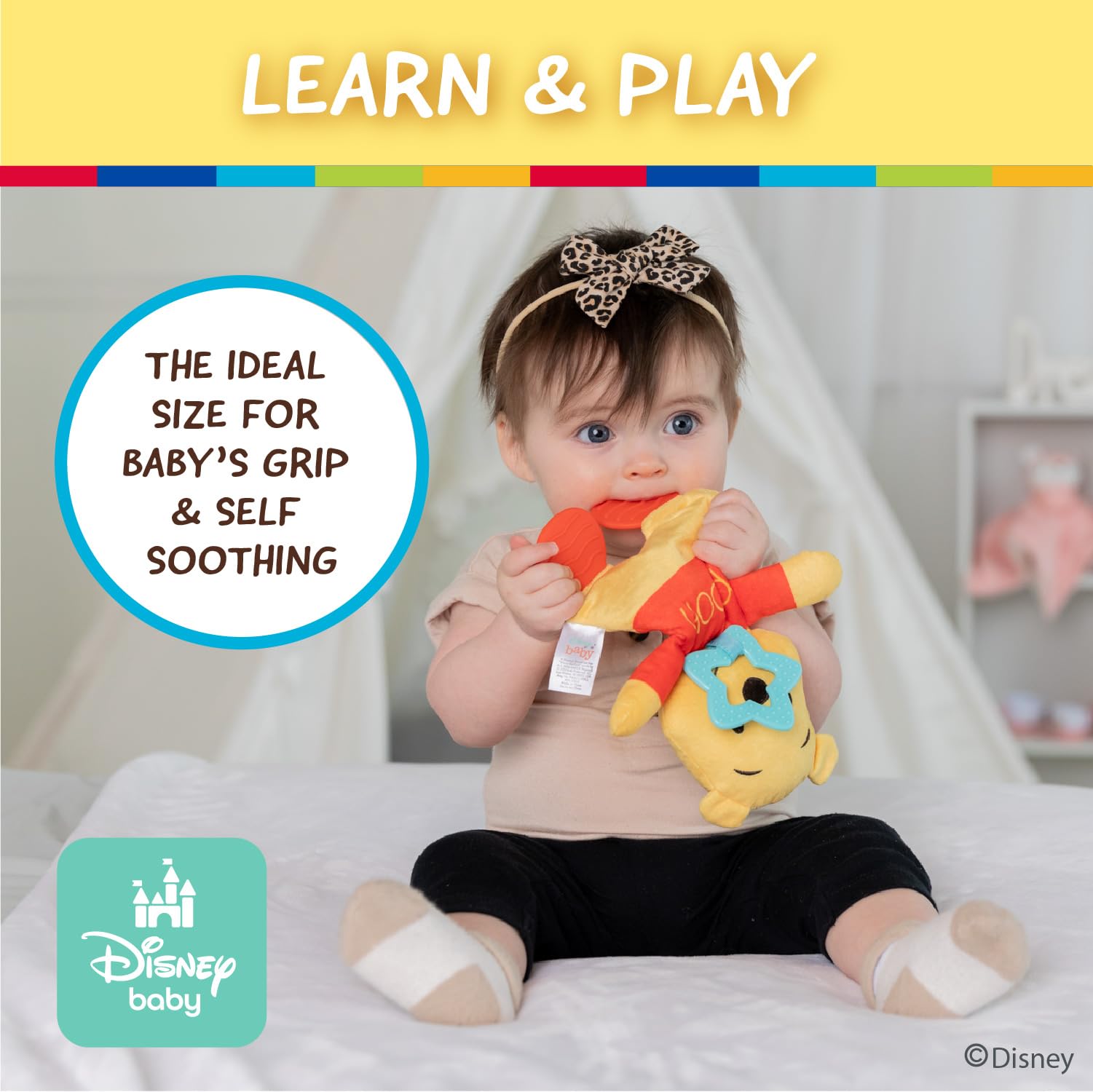 Foto 7 pulgar | Manta Sensorial Disney Baby Winnie The Pooh Para Bebés - Venta Internacional.