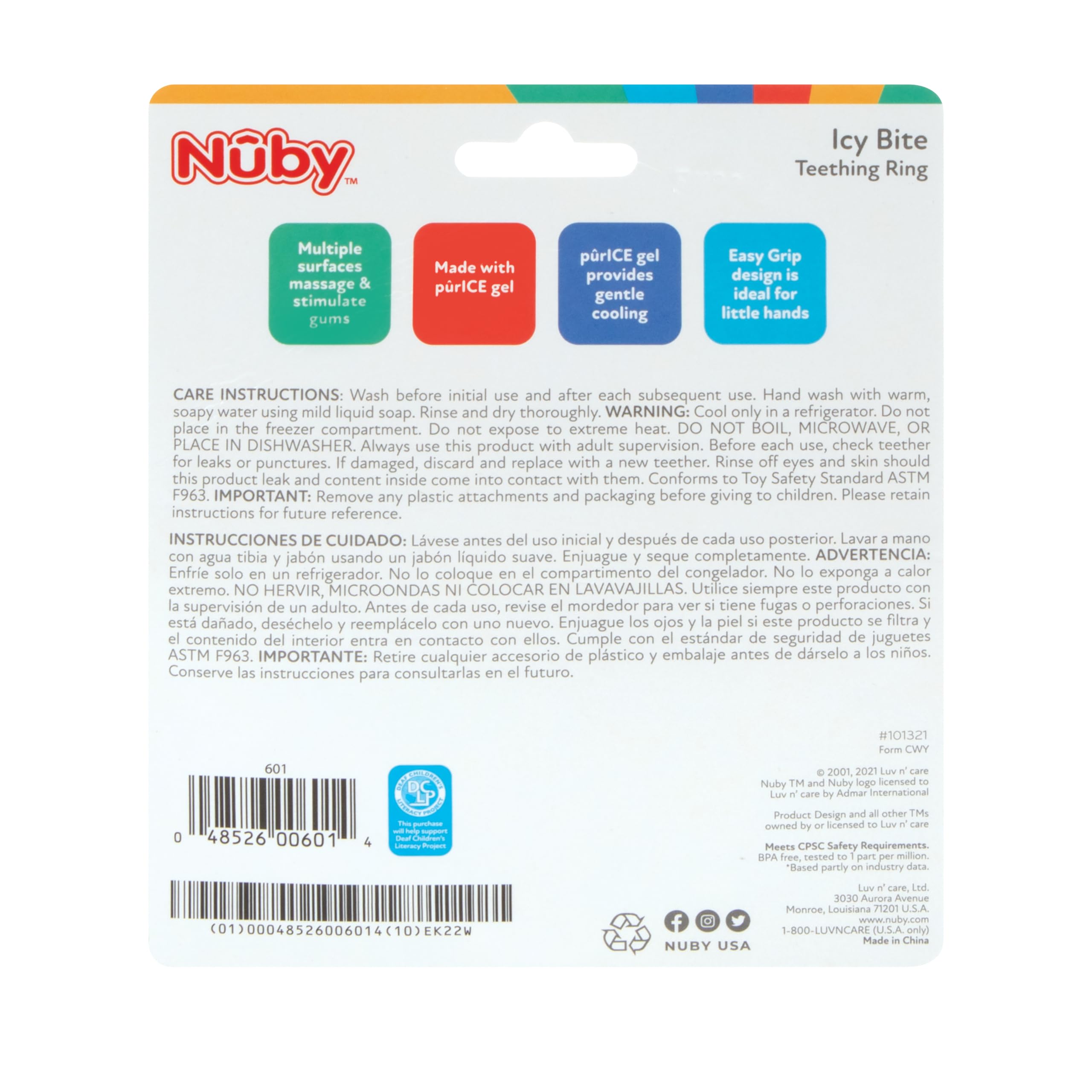 Foto 8 pulgar | Anillo Para Chupetes Teether Nuby Icybite, 1 Unidad, Los Colores Pueden Variar - Venta Internacional.
