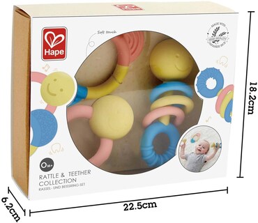 Foto 4 | Set De Sonajero Y Dentición Colección Hale Rattle & Teether - Venta Internacional.