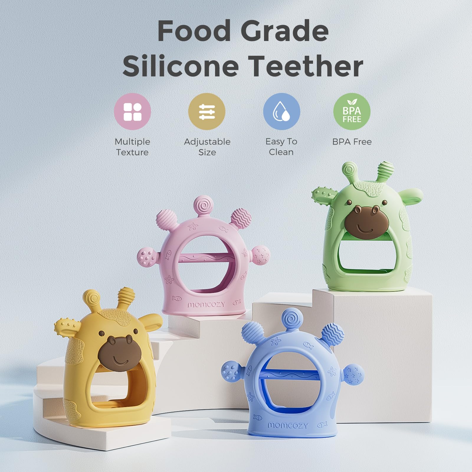 Foto 2 | Teether Toy Momcozy, Silicona Apta Para Uso Alimentario, De 0 A 12 Meses - Venta Internacional.