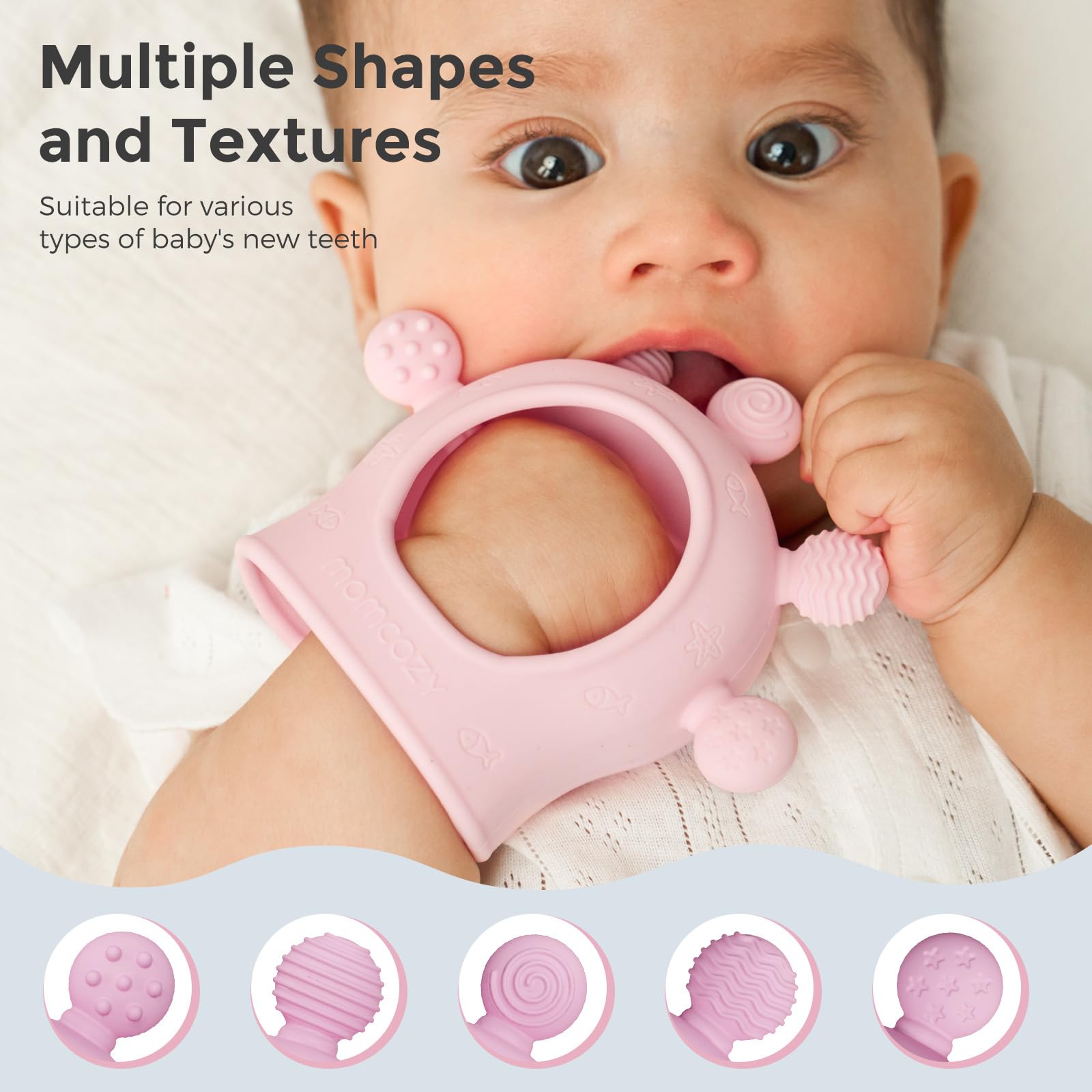 Foto 5 pulgar | Teether Toy Momcozy, Silicona Apta Para Uso Alimentario, De 0 A 12 Meses - Venta Internacional.