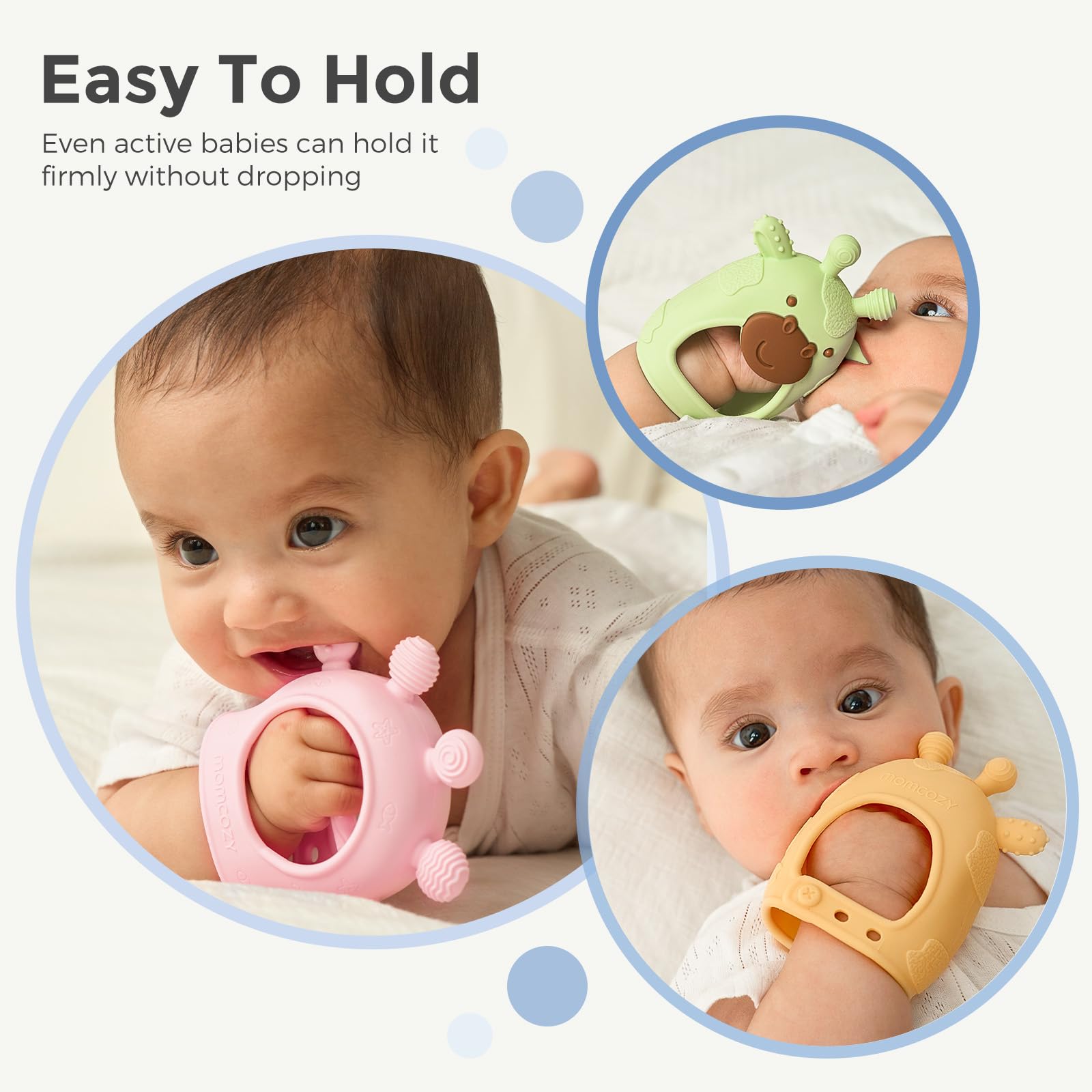 Foto 6 pulgar | Teether Toy Momcozy, Silicona Apta Para Uso Alimentario, De 0 A 12 Meses - Venta Internacional.