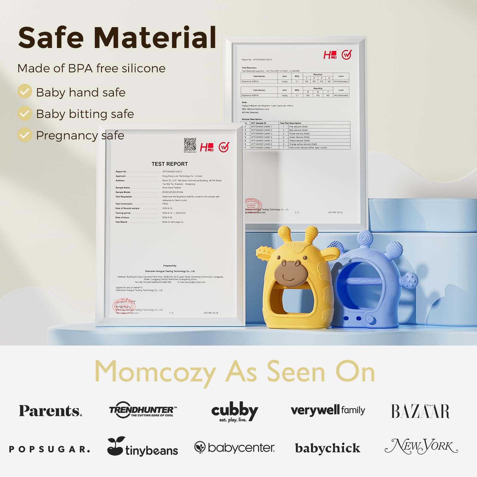 Foto 7 | Teether Toy Momcozy, Silicona Apta Para Uso Alimentario, De 0 A 12 Meses - Venta Internacional.