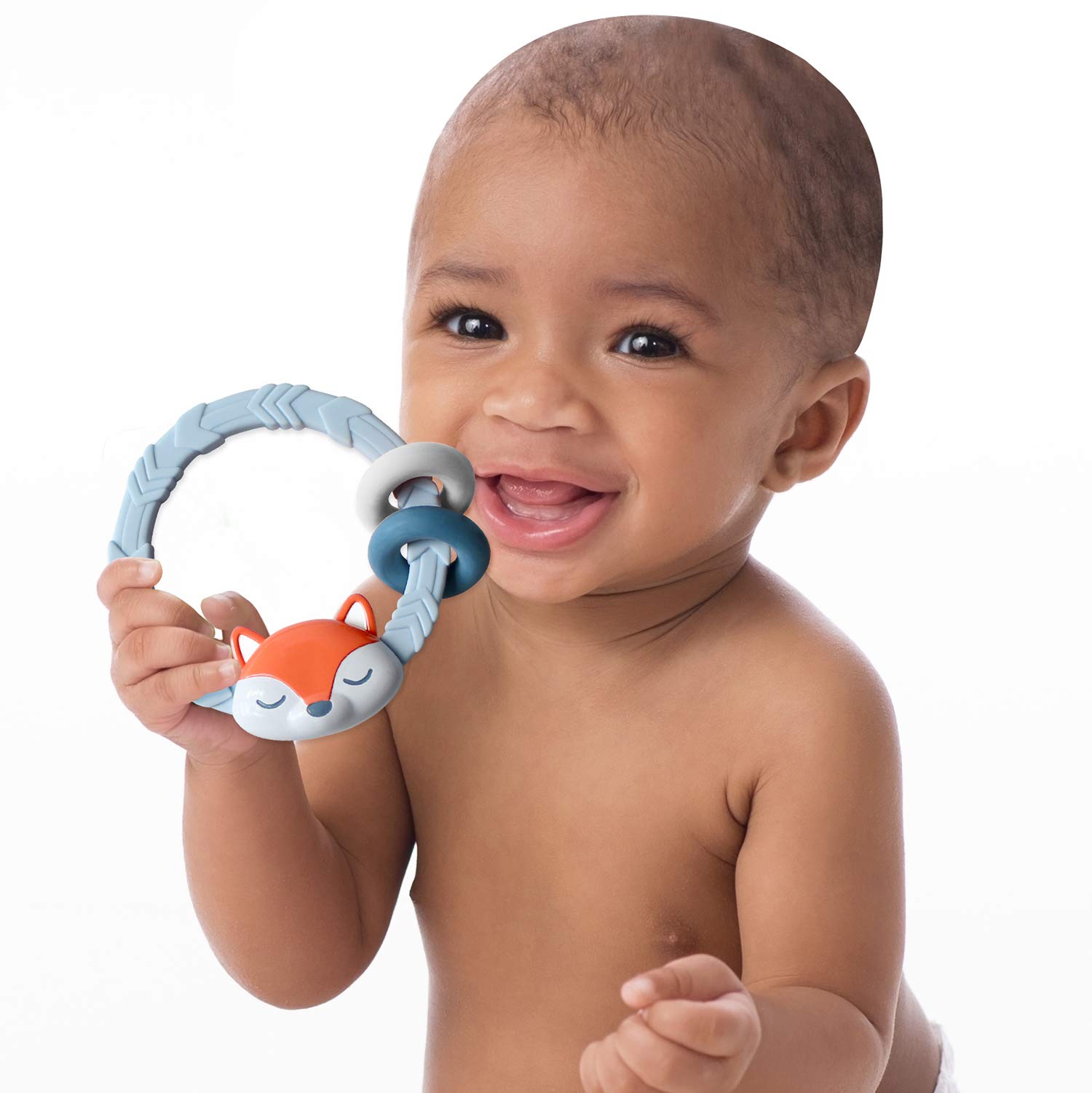 Foto 2 | Silicona Teether Itzy Ritzy Con Rattle Fox A Partir De 3 Meses - Venta Internacional.