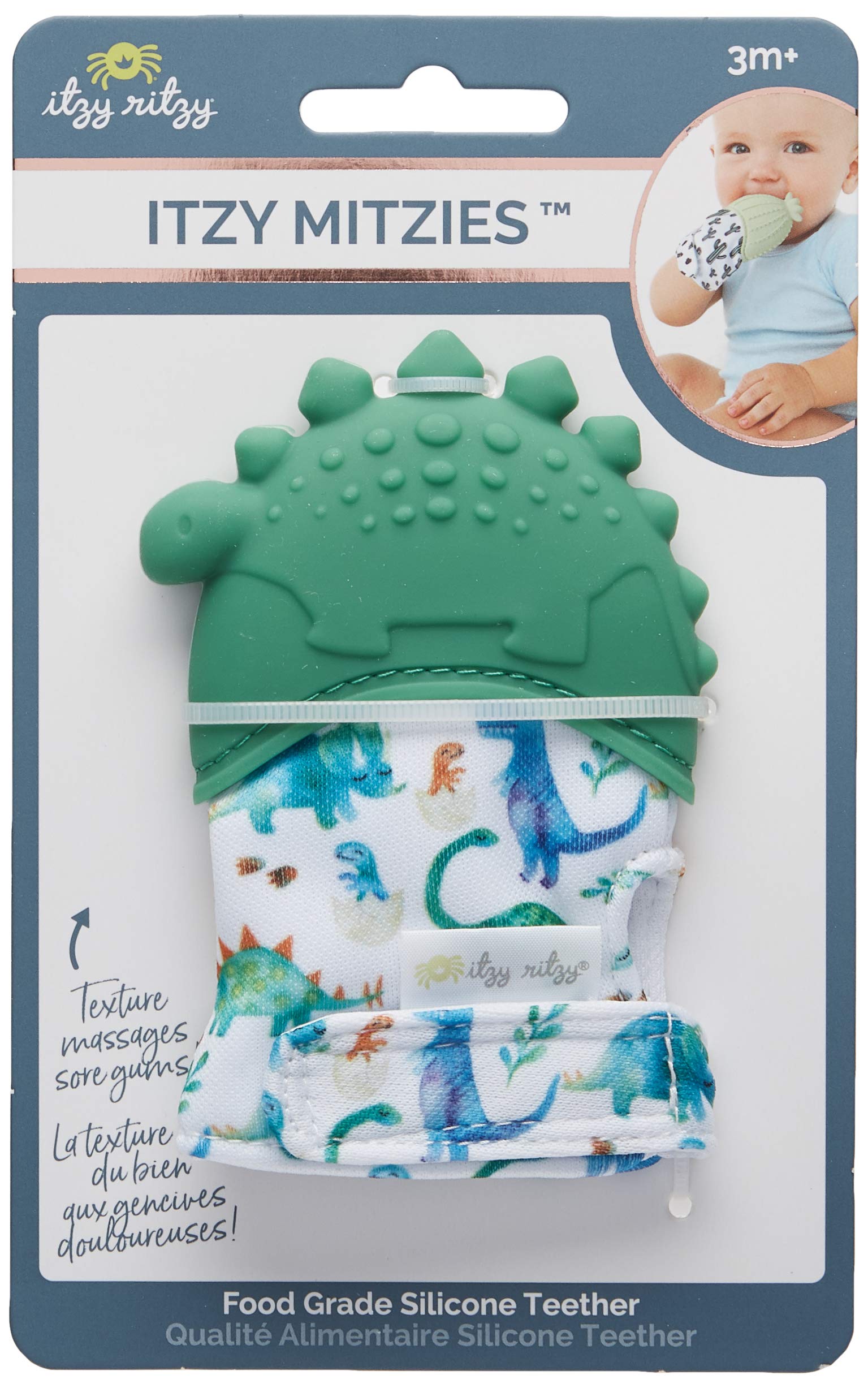 Foto 4 pulgar | Manopla De Dentición Itzy Ritzy, Silicona, Relajante, Color Verde, Diseño De Dinosaurio - Venta Internacional.