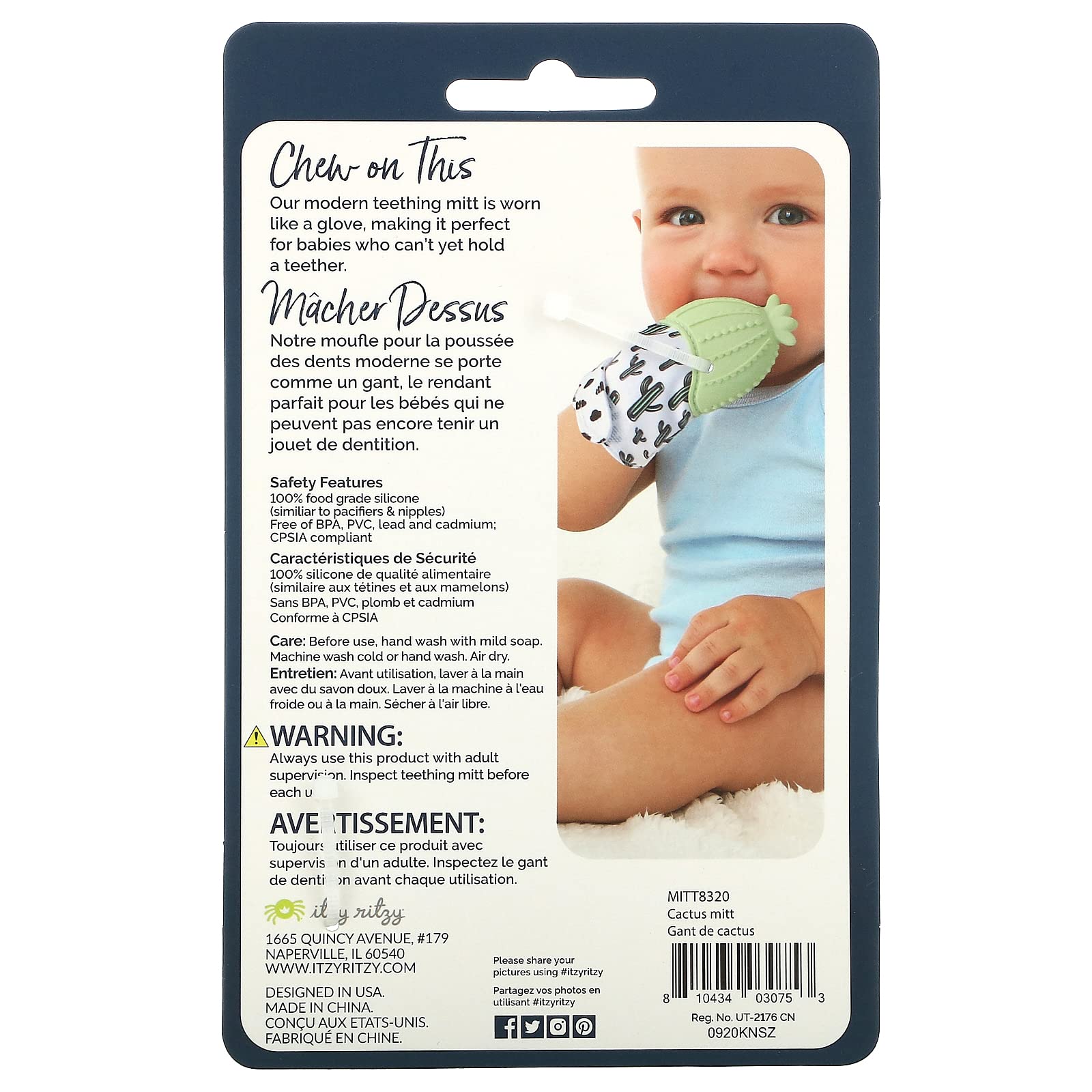 Foto 3 pulgar | Manopla Para Dentición Itzy Ritzy, Silicona, Diseño De Cactus, Para Más De 3 Meses - Venta Internacional.