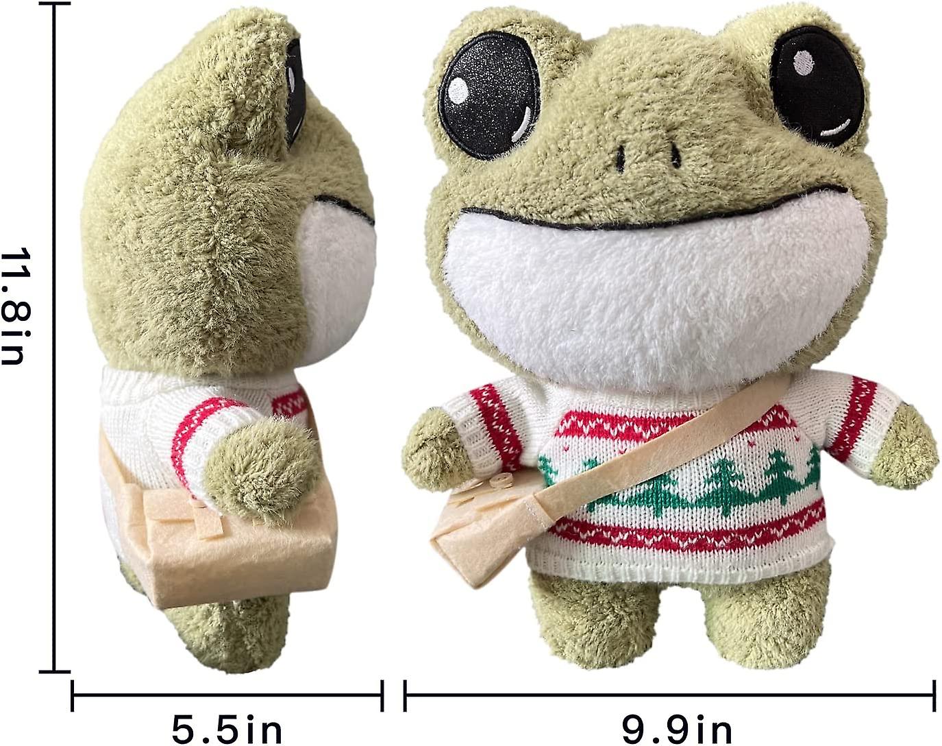 Foto 4 pulgar | Peluche Kirigami Con Forma De Rana De Peluche, 30 Cm, Con Suéter Y Bolsa - Venta Internacional.