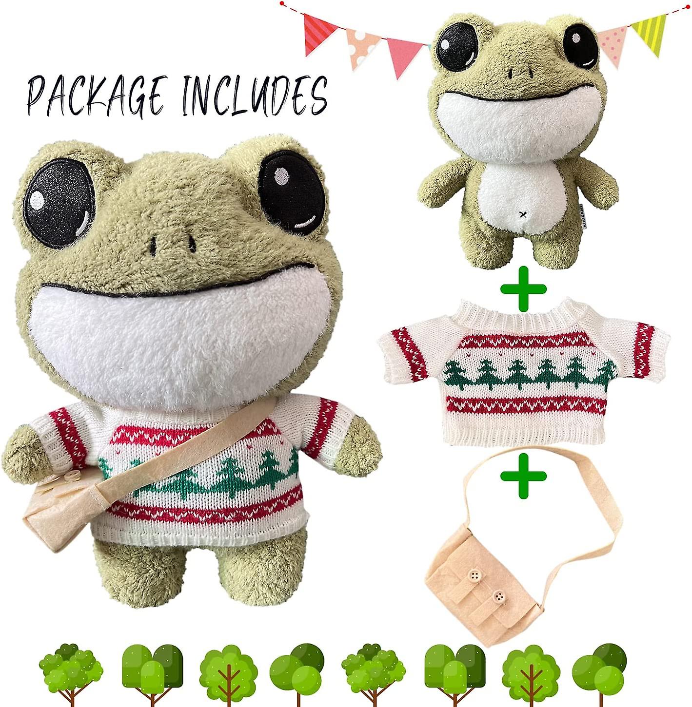 Foto 5 | Peluche Kirigami Con Forma De Rana De Peluche, 30 Cm, Con Suéter Y Bolsa - Venta Internacional.