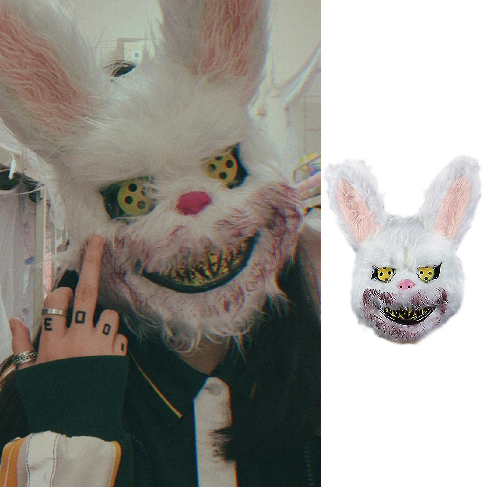 Foto 3 pulgar | Venta Internacional - Máscara de Conejito de Halloween de Peluche con Diseño Realista