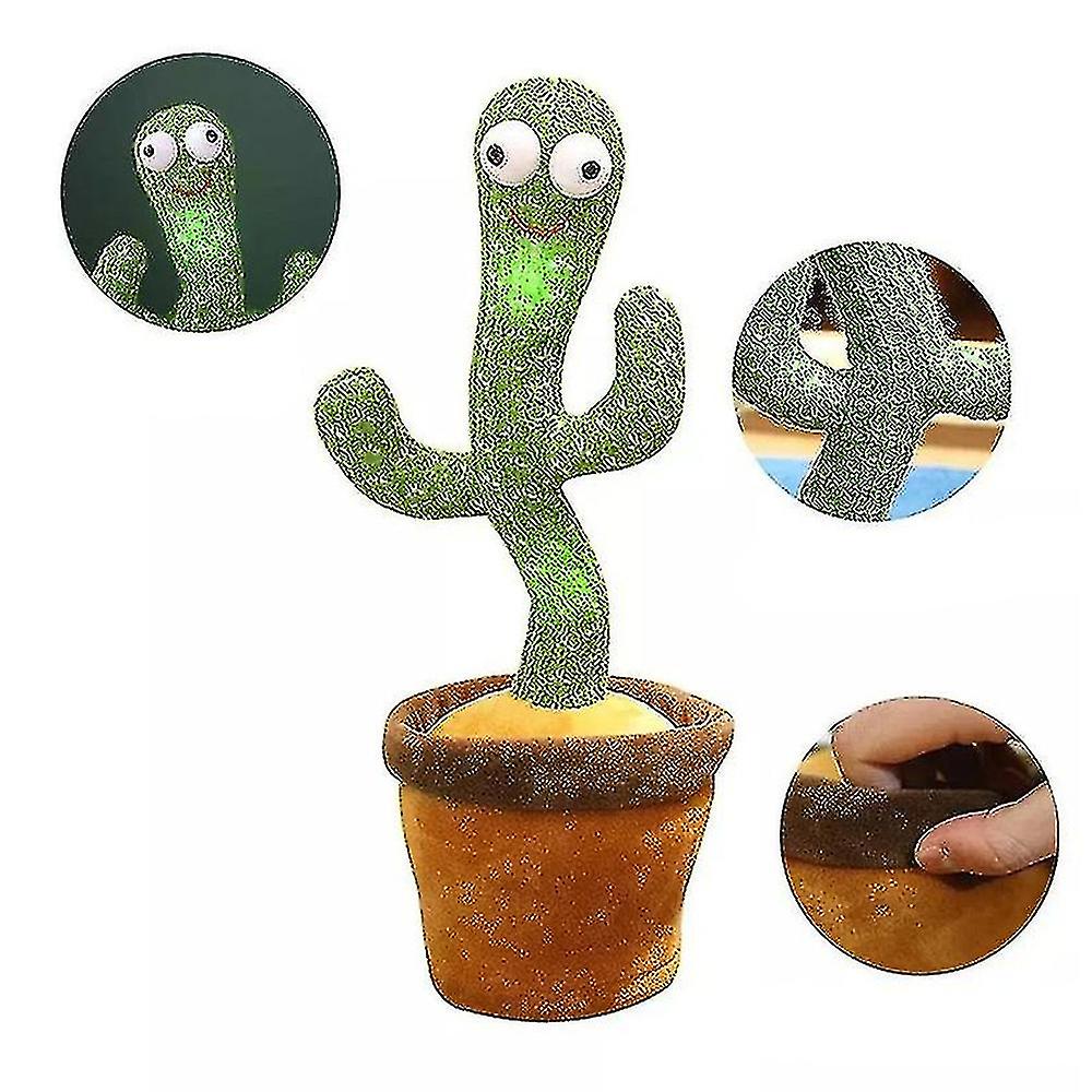 Foto 4 pulgar | Venta Internacional - Juguete Electrónico Talking Dancing Cactus con Bluetooth de 32 cm