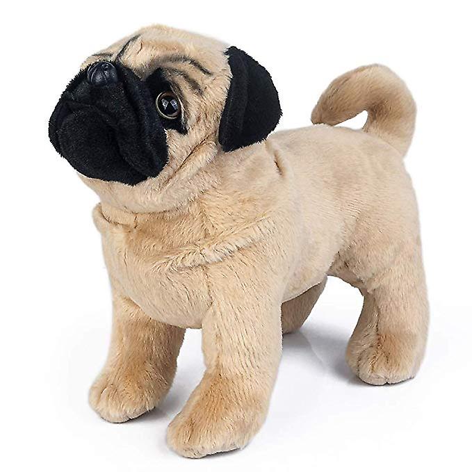 Foto 2 pulgar | Venta Internacional - Juguete de Peluche Realista con Forma de Perro Pug de Pie 30 cm para Niños y Adultos