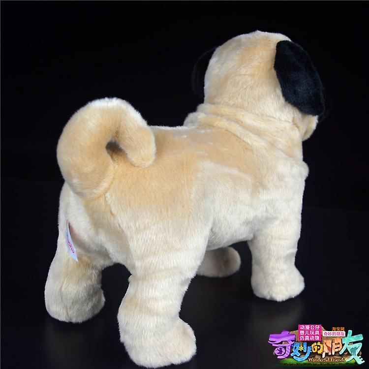 Foto 4 pulgar | Venta Internacional - Juguete de Peluche Realista con Forma de Perro Pug de Pie 30 cm para Niños y Adultos