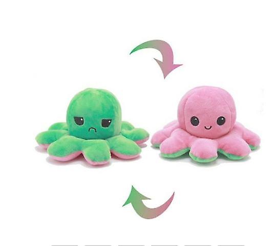 Foto 2 pulgar | Venta Internacional - Peluche Flip Octopus Rosa y Verde 20 cm