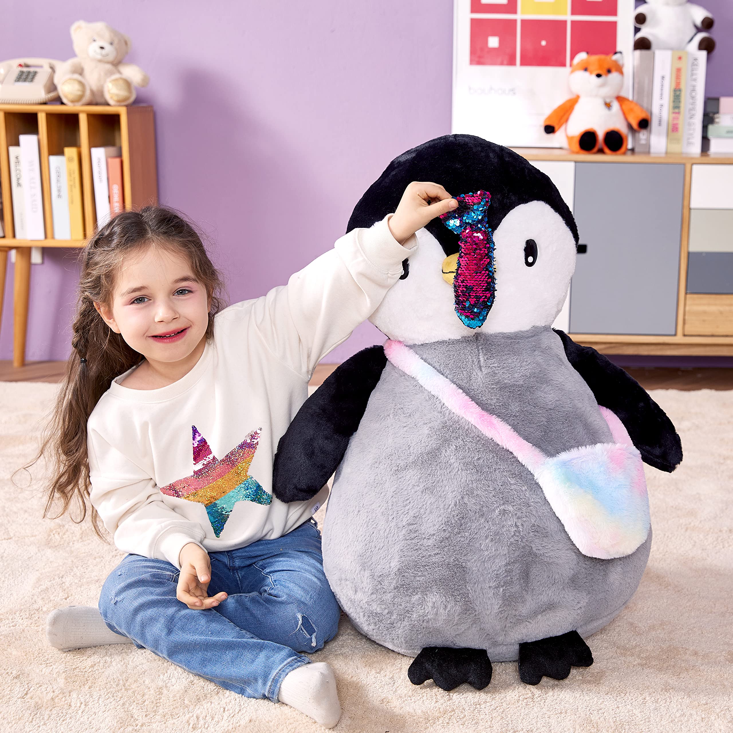 Foto 3 pulgar | Venta Internacional - Peluche Ikasa Pingüino Gigante 58 cm para Niños