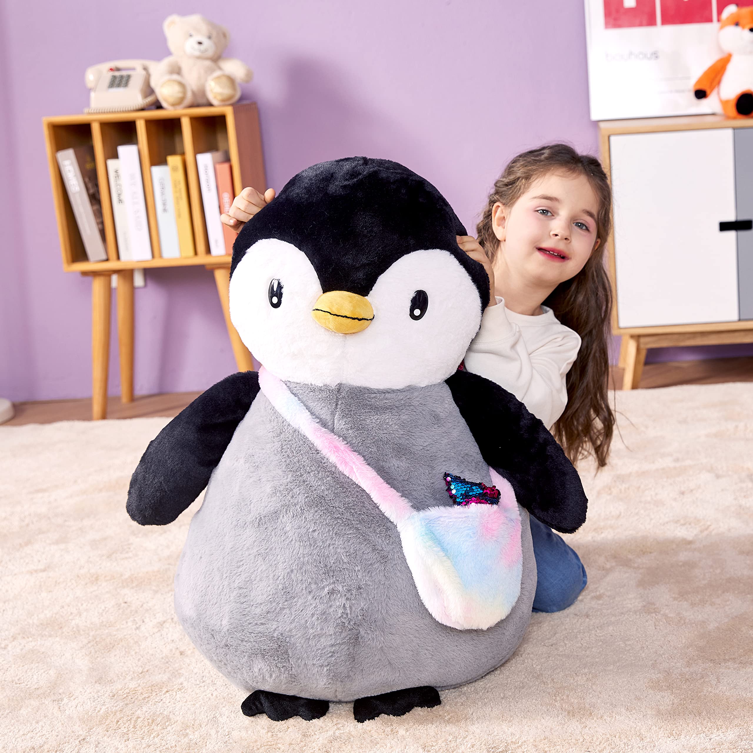 Foto 5 pulgar | Venta Internacional - Peluche Ikasa Pingüino Gigante 58 cm para Niños