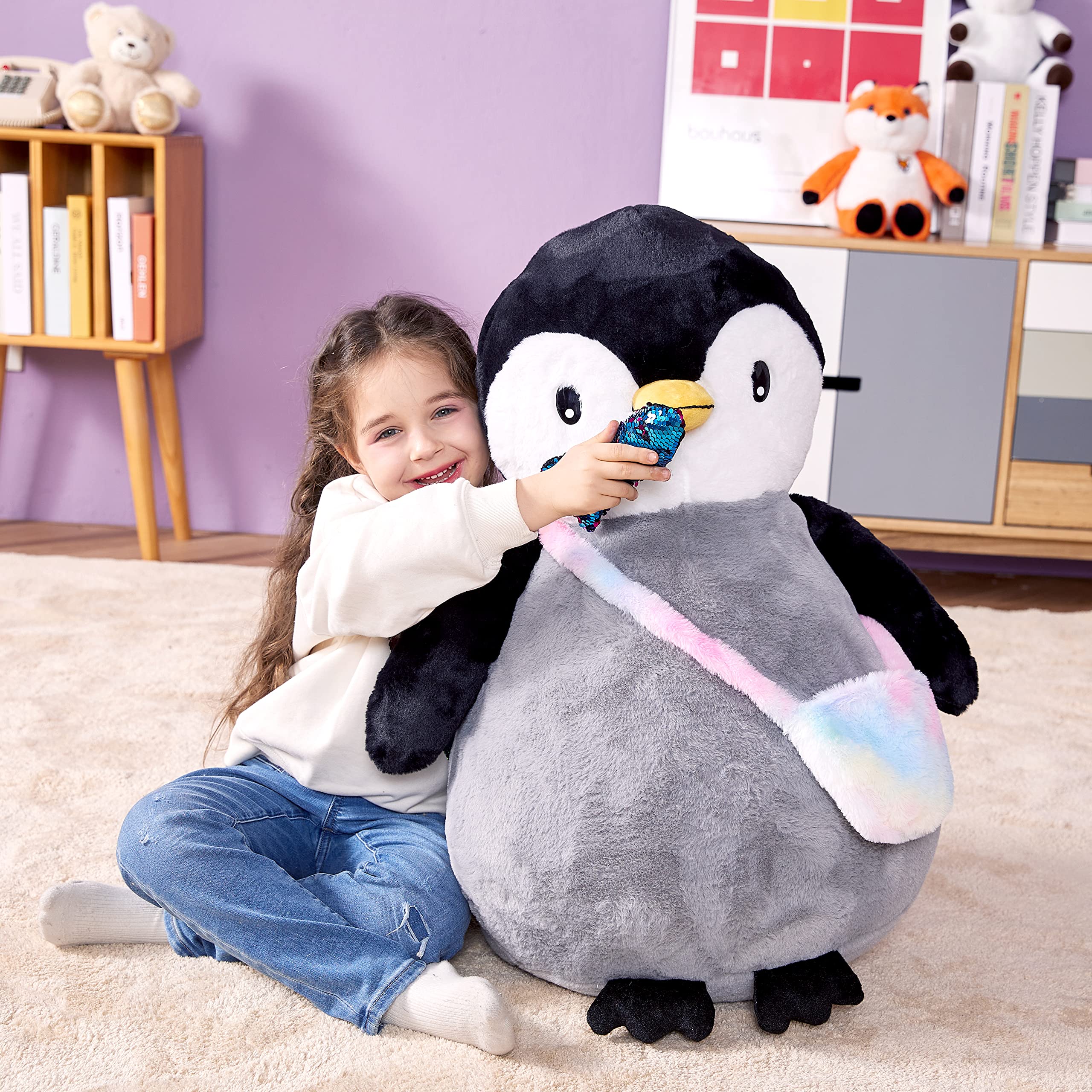 Foto 6 pulgar | Venta Internacional - Peluche Ikasa Pingüino Gigante 58 cm para Niños