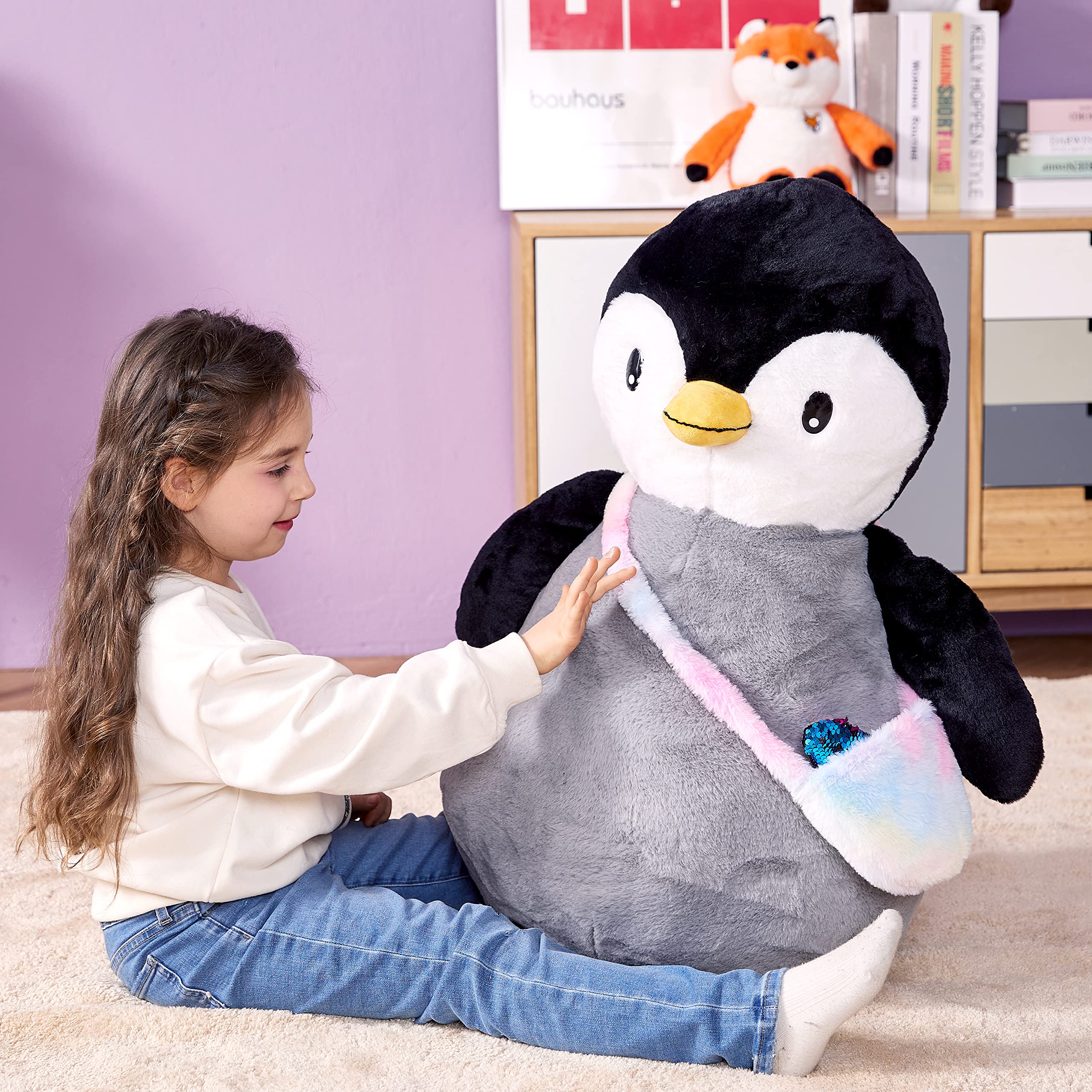 Foto 7 pulgar | Venta Internacional - Peluche Ikasa Pingüino Gigante 58 cm para Niños