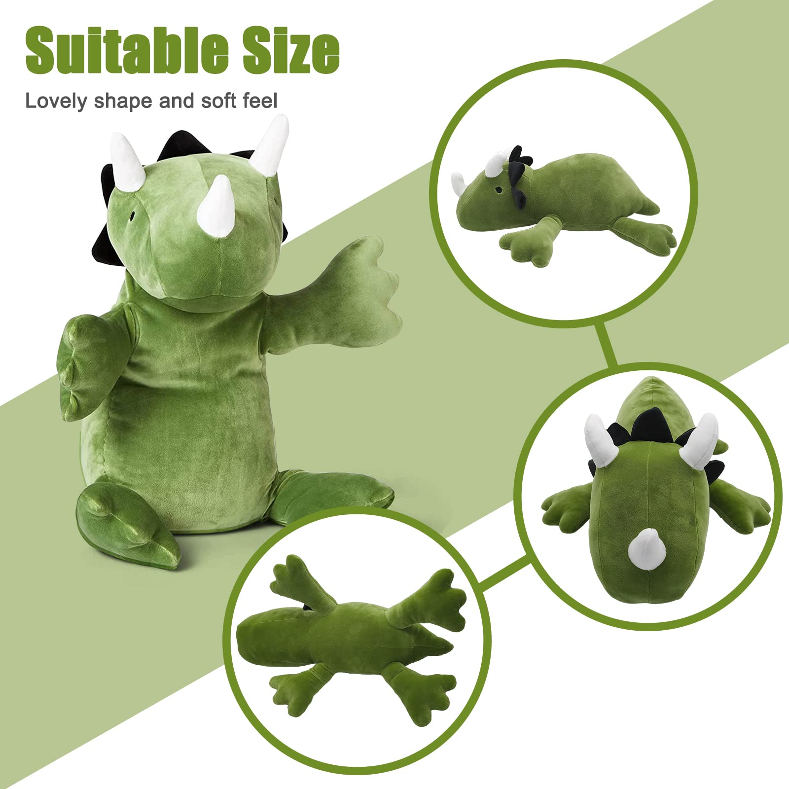 Foto 4 pulgar | Peluche de dinosaurio Plupiapio suave y bonito de 1 kg y 35 cm