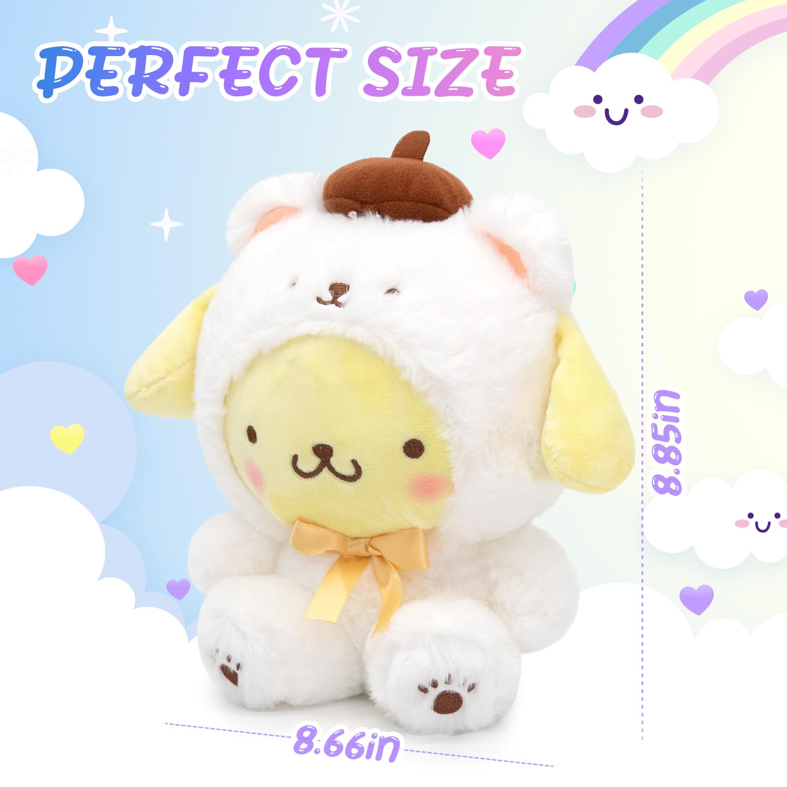 Foto 3 pulgar | Muñeca De Peluche Maikerry Pompompurin, 20 Cm, Anime, Peluche, Color Amarillo - Venta Internacional.