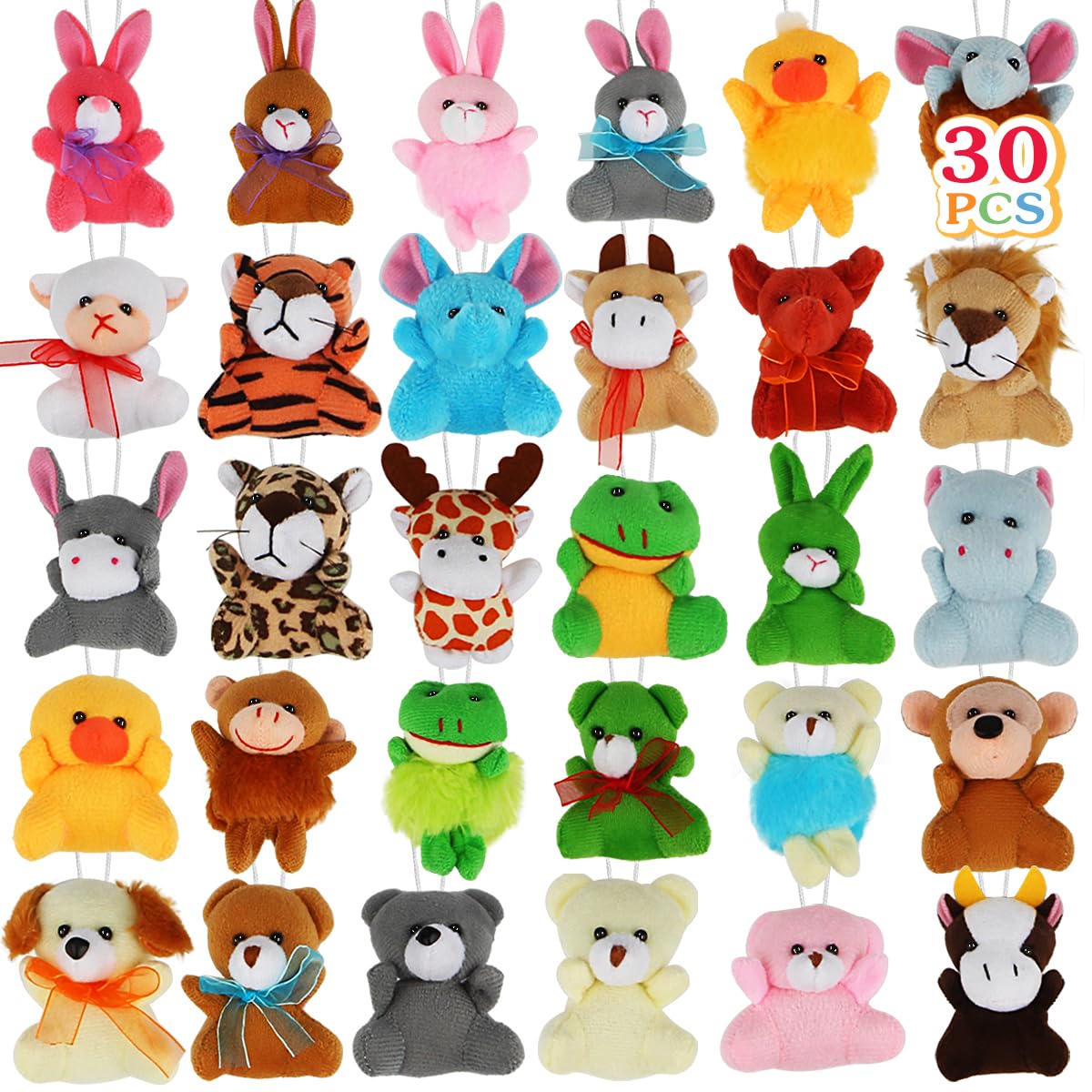 Juego De Juguetes De Animales De Peluche Aitbay, Paquete De 30 Con Llavero Para Niños - Venta Internacional. $730