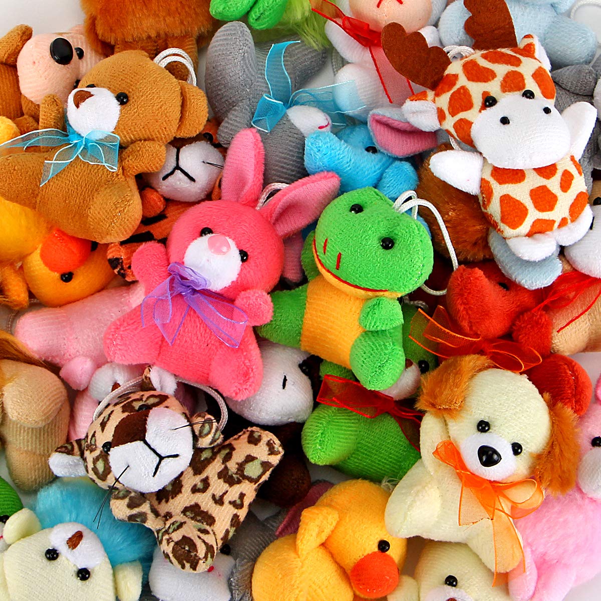 Foto 3 pulgar | Juego De Juguetes De Animales De Peluche Aitbay, Paquete De 30 Con Llavero Para Niños - Venta Internacional.