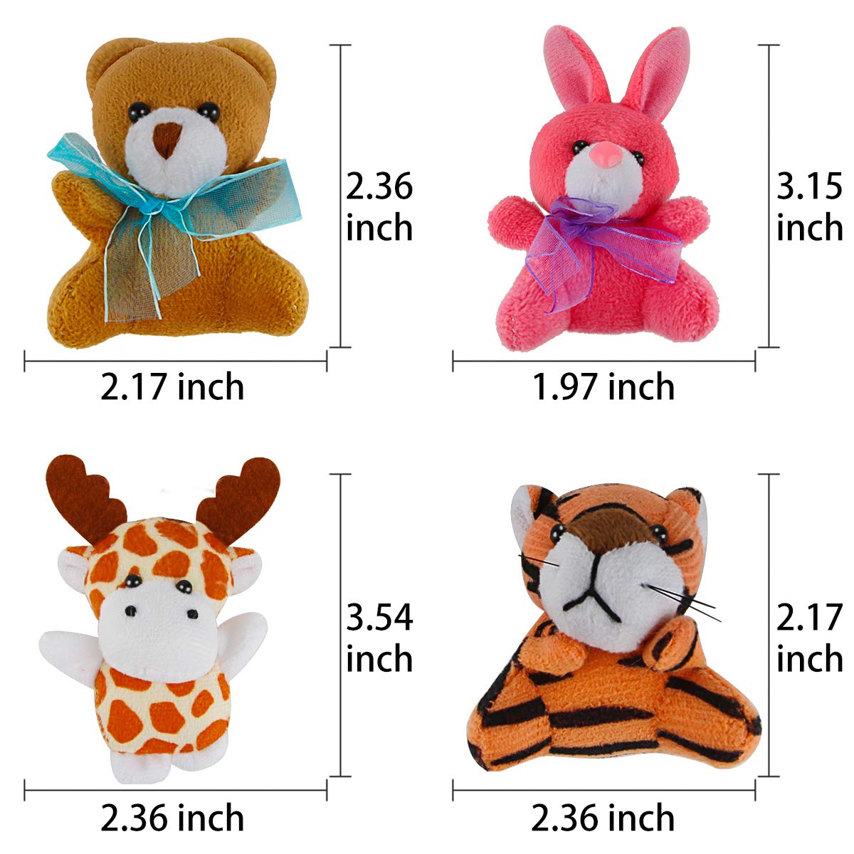 Foto 4 pulgar | Juego De Juguetes De Animales De Peluche Aitbay, Paquete De 30 Con Llavero Para Niños - Venta Internacional.