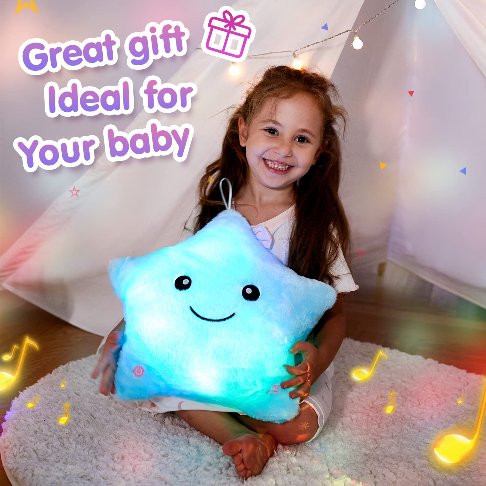 Foto 5 | Peluche Bstaofy Twinkle Star Lullaby, Azul Claro, 33 Cm - Venta Internacional.