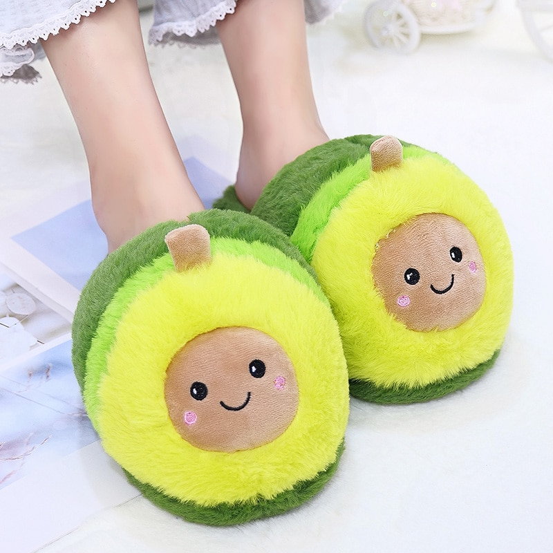 Foto 2 pulgar | Zapatillas De Peluche Niuthdia De Peluche Con Forma De Aguacate Blando, 25 Cm - Venta Internacional.