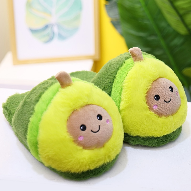 Foto 4 pulgar | Zapatillas De Peluche Niuthdia De Peluche Con Forma De Aguacate Blando, 25 Cm - Venta Internacional.