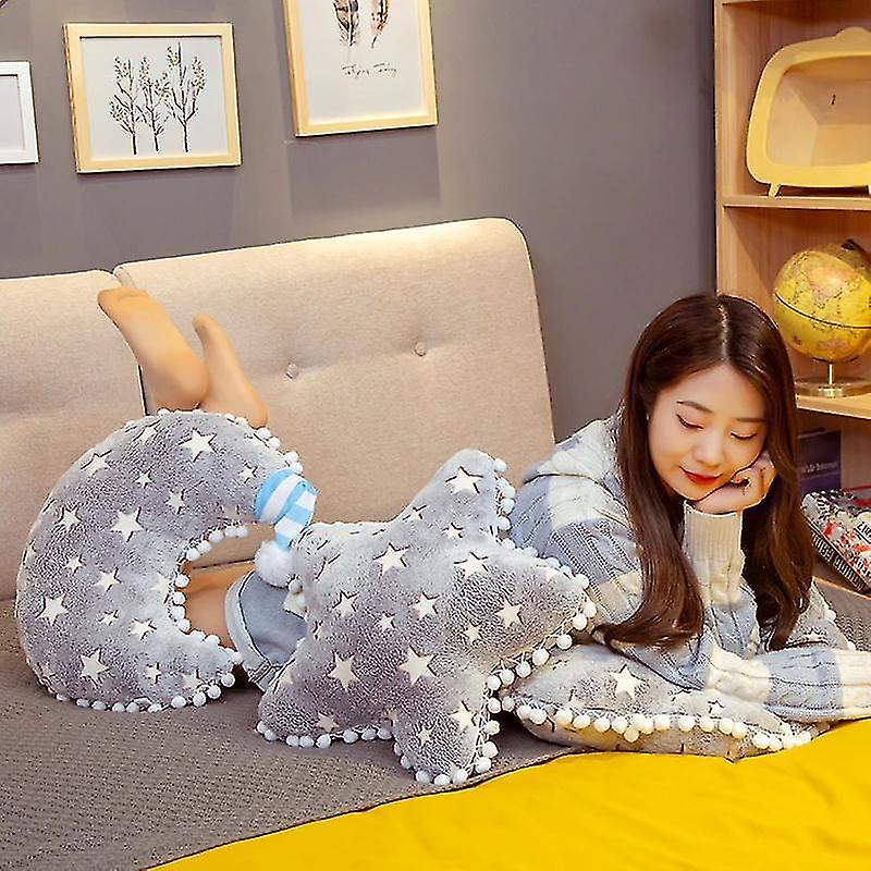 Foto 4 pulgar | Peluche De Peluche De La Serie Sky Con Dibujos Animados Con Forma De Nube Y Luna, 40 Cm - Venta Internacional.