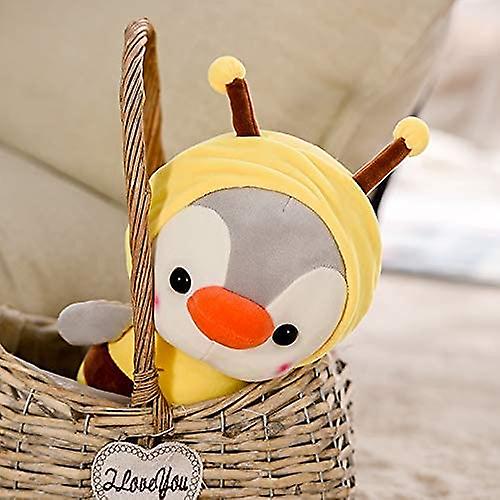 Foto 3 pulgar | Almohada De Peluche Con Forma De Pingüino Y Abeja De 25 Cm - Venta Internacional.