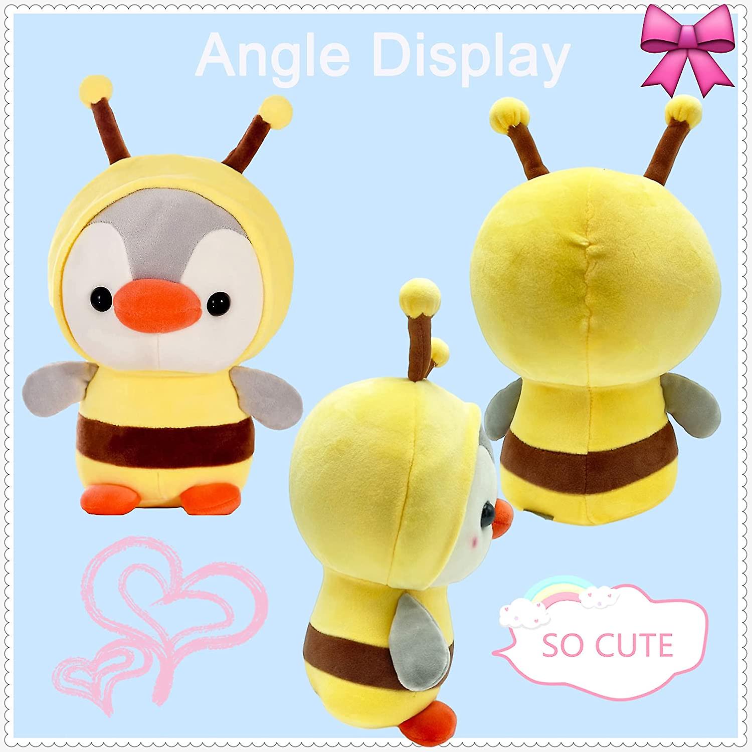 Foto 5 pulgar | Almohada De Peluche Con Forma De Pingüino Y Abeja De 25 Cm - Venta Internacional.