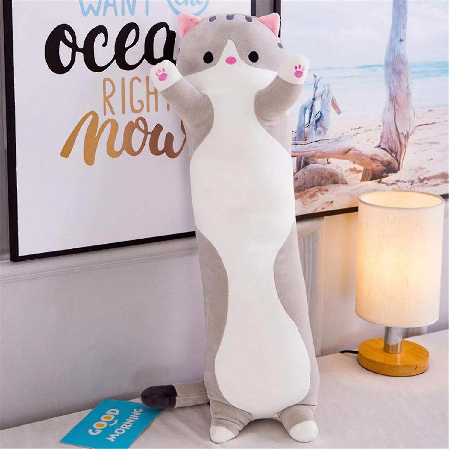 Foto 2 pulgar | Almohada De Peluche Con Forma De Gato Y Novio, 50 Cm, Suave Y Larga - Venta Internacional.