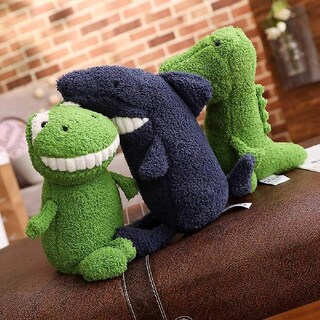 Foto 4 | Muñeco Dinosaurio De Peluche Sonriendo Con Dientes Grandes - Venta Internacional.