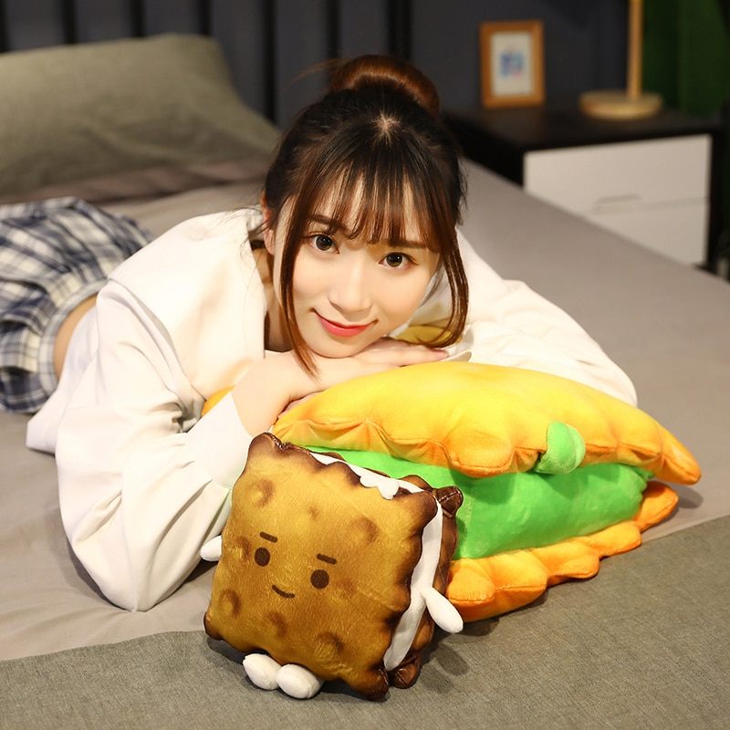 Foto 2 | Cojín Para Dormir Con Forma De Muñeca De Peluche Con Dibujos Animados De Galletas Para Niños - Venta Internacional.