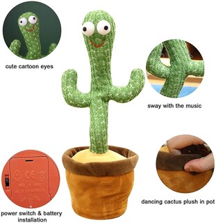 Foto 3 | Juguete De Peluche Emoin Dancing Singing Cactus Para Niños - Venta Internacional.
