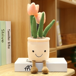 Foto 1 | Cojín Plushie Con Forma De Flor De Tulipán, 35 Cm - Venta Internacional.