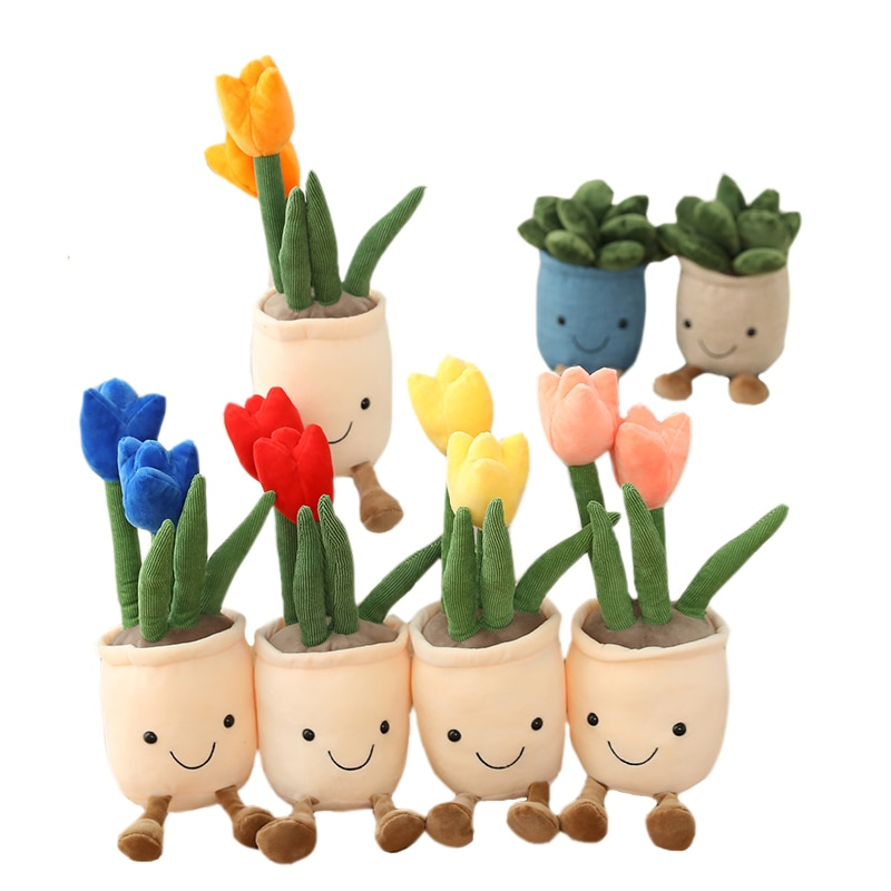 Foto 3 pulgar | Cojín Plushie Con Forma De Flor De Tulipán, 35 Cm - Venta Internacional.