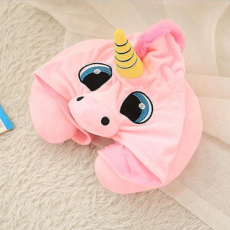 Foto 1 | Almohada Con Capucha En Forma De U Con Dibujos Animados De Unicornios De Felpa De 30 Cm - Venta Internacional.