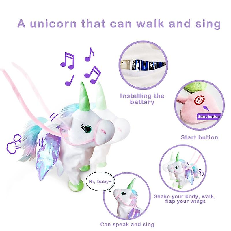 Foto 6 pulgar | Juguete De Peluche Eléctrico Con Forma De Unicornio Para Caminar - Venta Internacional.