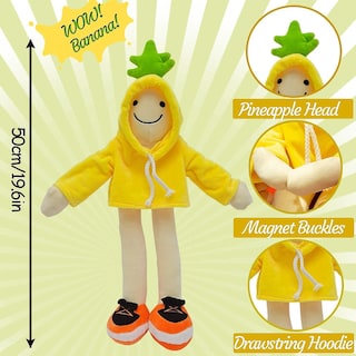 Foto 3 | Muñeco De Peluche Banana Man, Piña, Plátano Y Piña - Venta Internacional.
