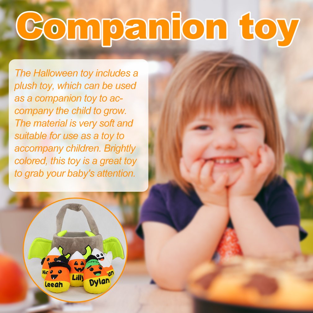 Foto 3 pulgar | Cesta De Caramelos De Peluche Estilo Halloween Para Niños - Venta Internacional.