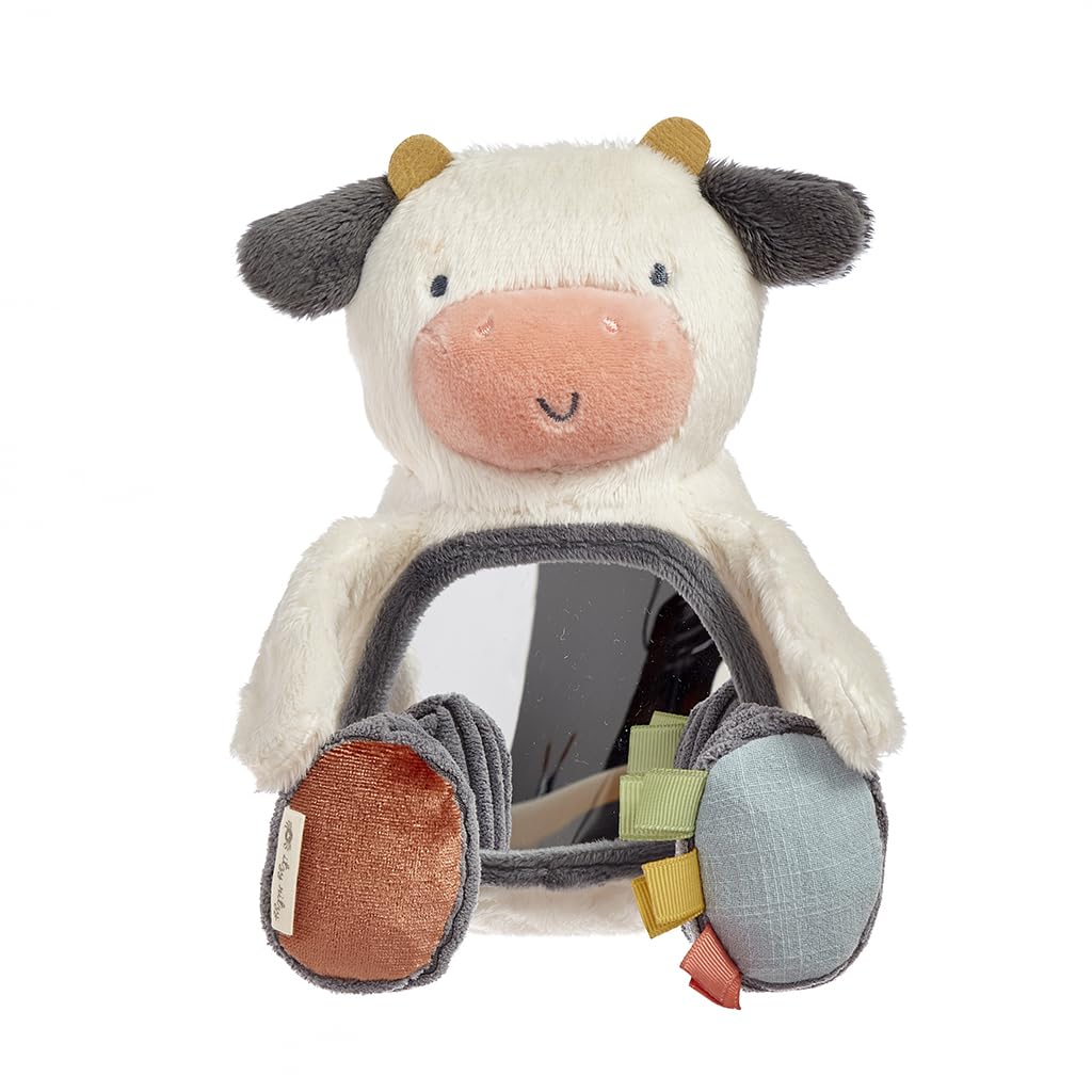 Espejo Sensorial Tummy Time Itzy Cow con Sonidos y Texturas - Venta Internacional