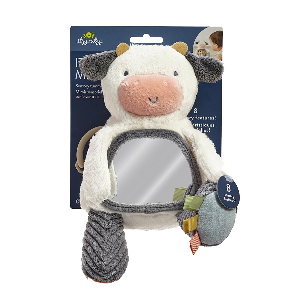Foto 6 pulgar | Espejo Sensorial Tummy Time Itzy Cow con Sonidos y Texturas - Venta Internacional