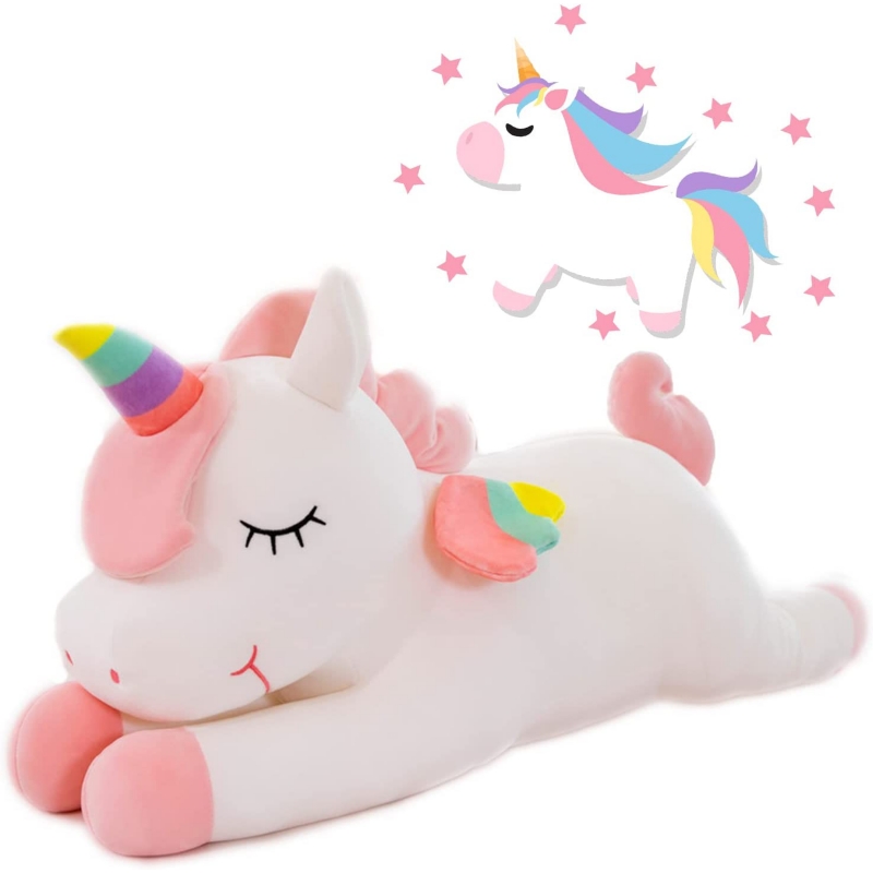 Foto 3 pulgar | Peluche con Forma de Unicornio 25 cm Blanco Calidad Kawaii - Venta Internacional