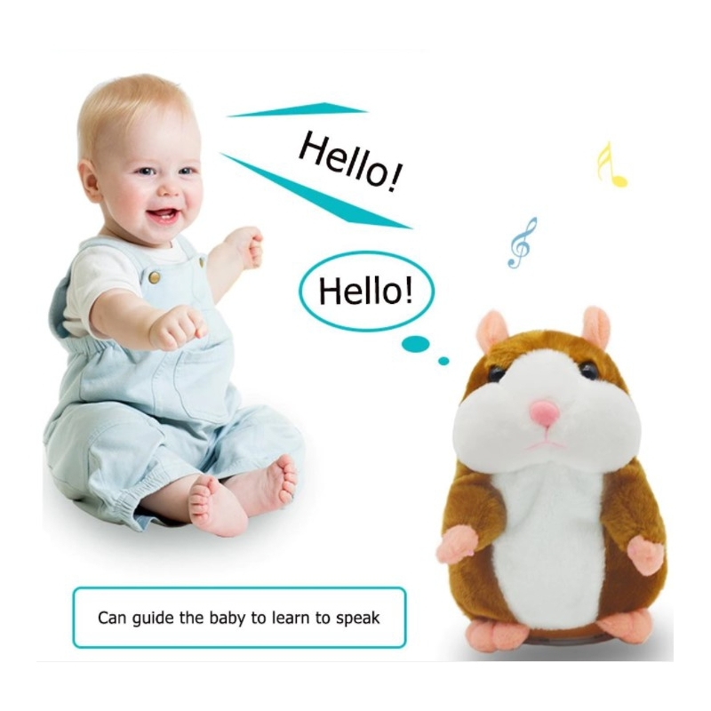 Foto 5 pulgar | Juguete Hámster Navideño de Peluche Parlante 15 cm - Venta Internacional