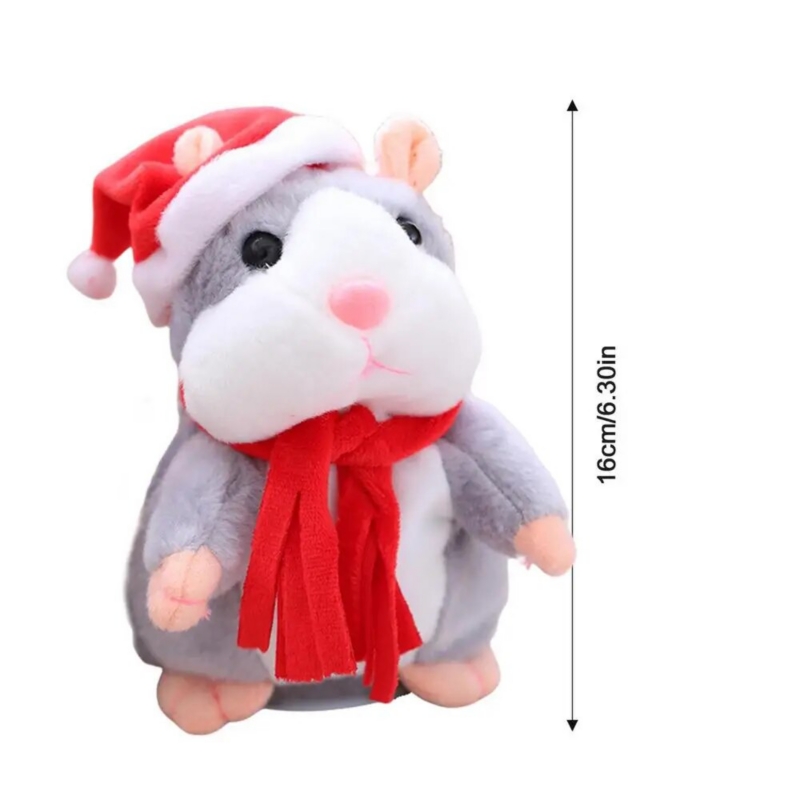 Foto 6 pulgar | Juguete Hámster Navideño de Peluche Parlante 15 cm - Venta Internacional