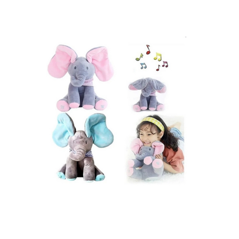 Foto 1 | Accesorio Musical Peek A Boo Con Forma De Elefante De Peluche Para Niños - Venta Internacional.