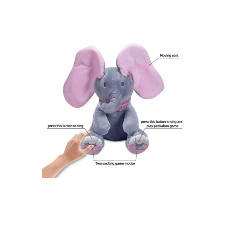 Foto 2 | Accesorio Musical Peek A Boo Con Forma De Elefante De Peluche Para Niños - Venta Internacional.