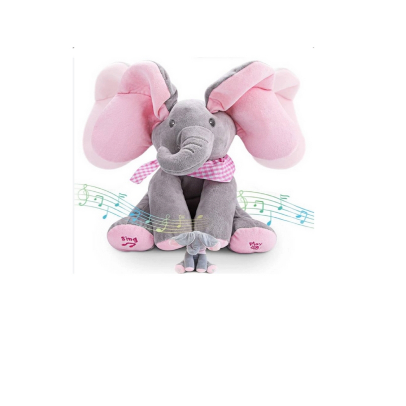 Foto 5 pulgar | Accesorio Musical Peek A Boo Con Forma De Elefante De Peluche Para Niños - Venta Internacional.